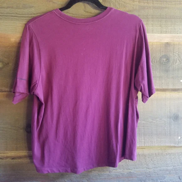 Columbia Women's Medium Plum Short Sleeve Activewear T-Shirt Outdoor or Sports - Picture 7 of 7